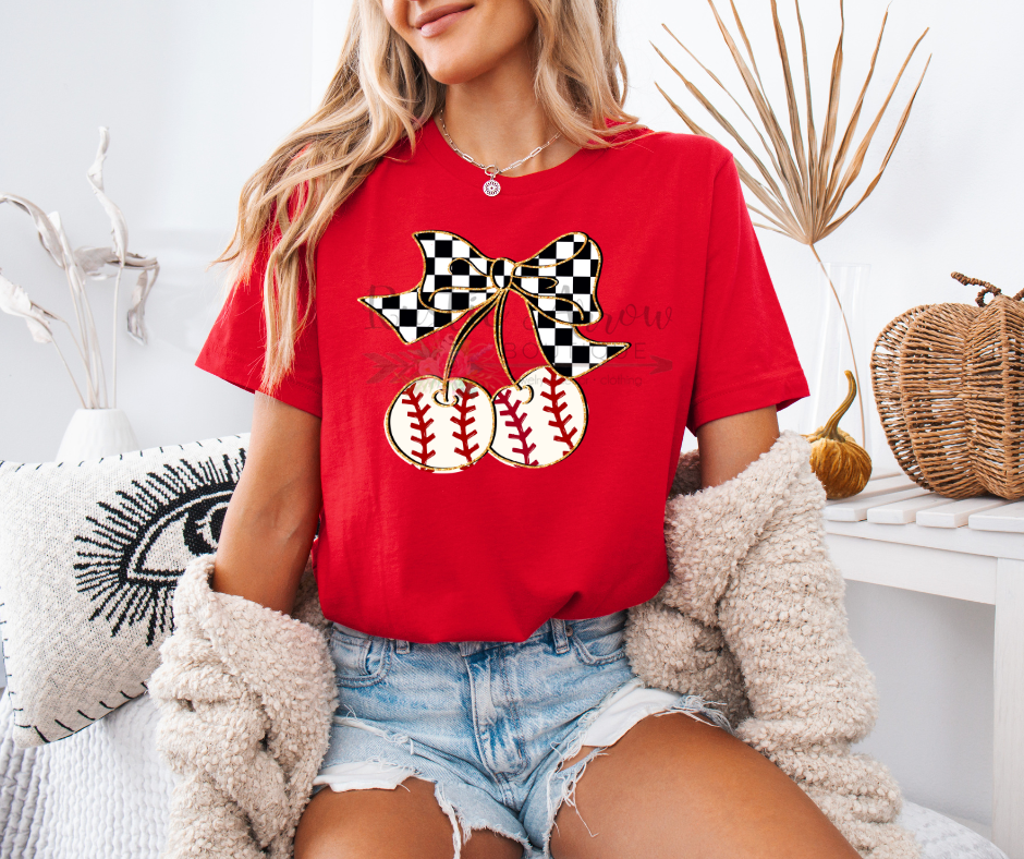Checkered Baseball Cherries