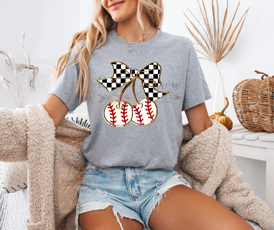 Checkered Baseball Cherries