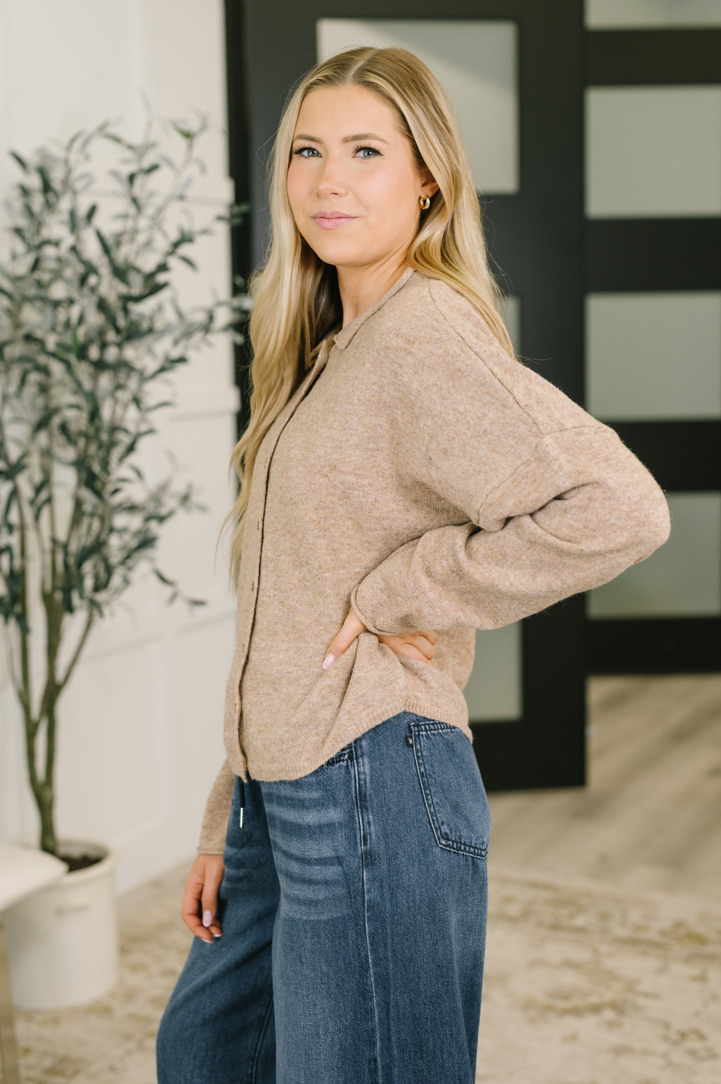 Careful Consideration Collared Button Down in Mocha