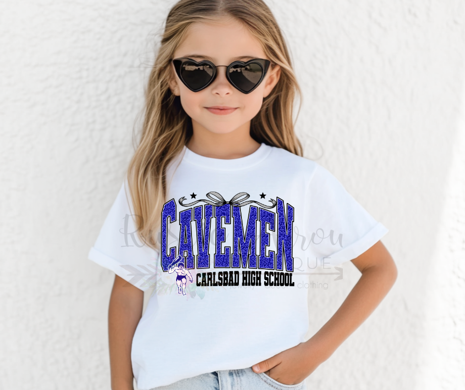 Carlsbad High School Cavemen with Bow