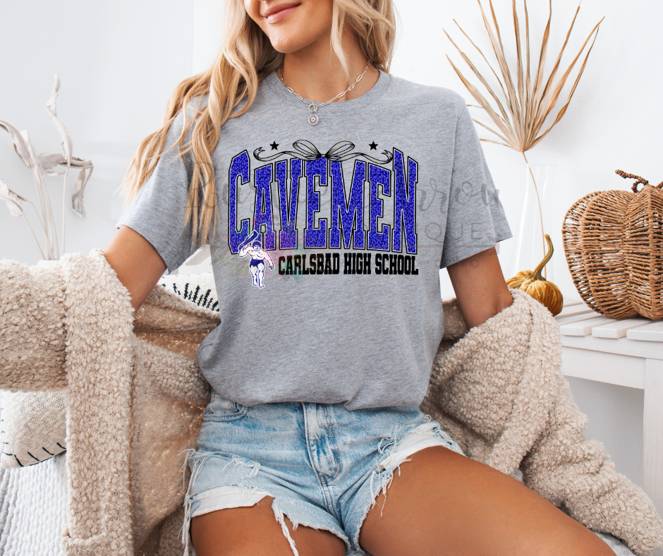 Carlsbad High School Cavemen with Bow