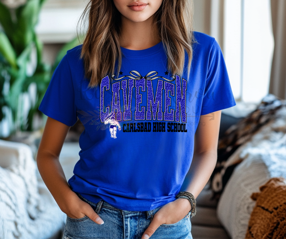 Carlsbad High School Cavemen with Bow