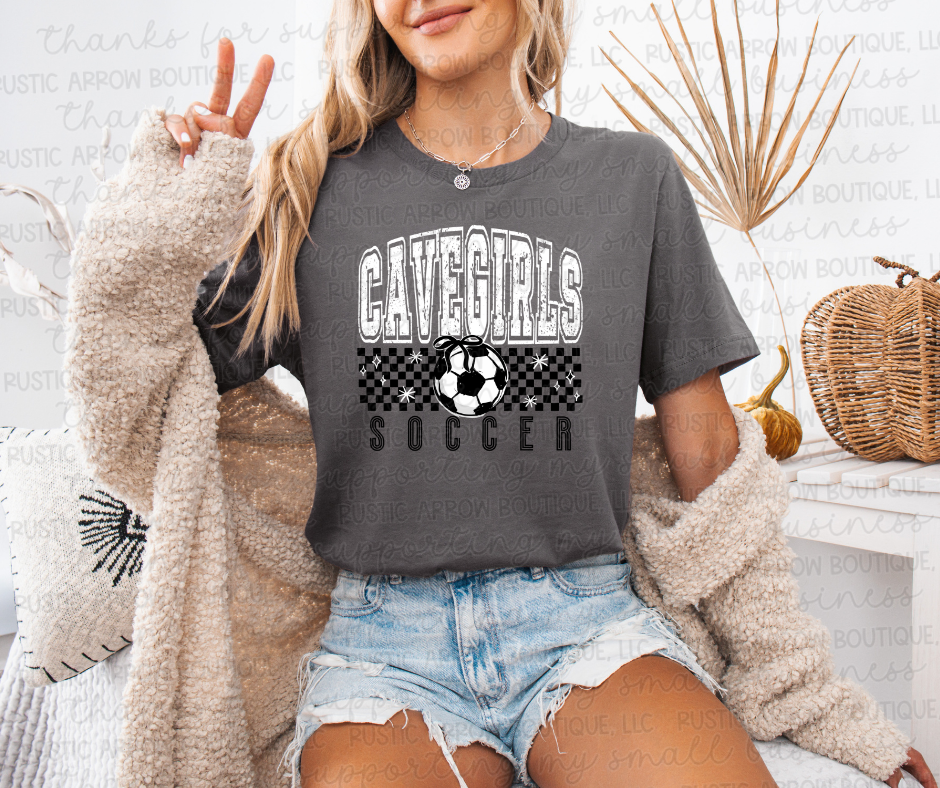 Cavegirl Soccer Ball with Bow