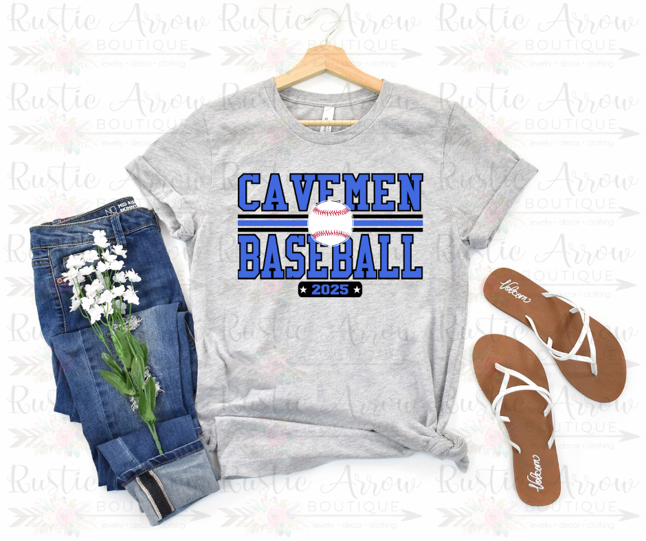 Cavemen Baseball Blue