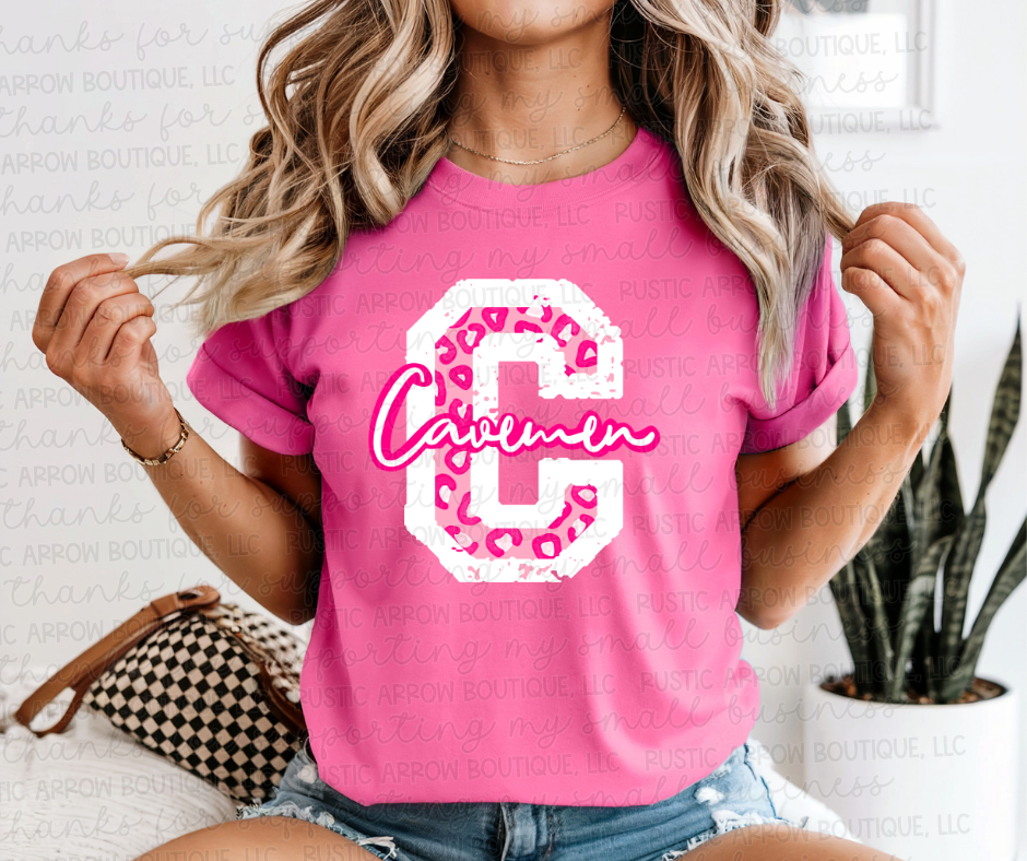 Cavemen C Pink Leopard