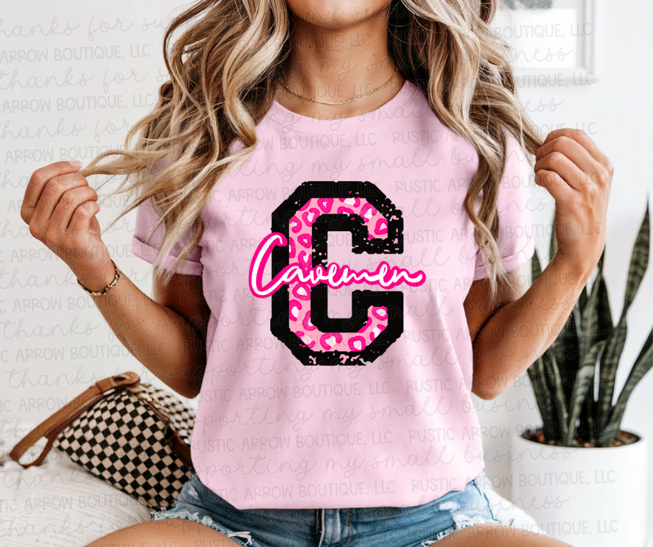Cavemen C Pink Leopard