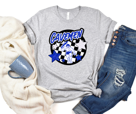 Cavemen Circled Checkered-Youth