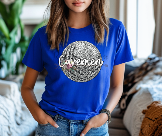 Faux Sequin Cavemen Golf