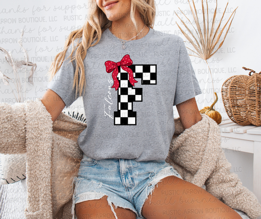 Falcons F Checkered with Bow