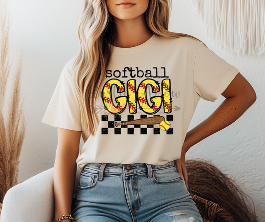 Checkered Softball Gigi