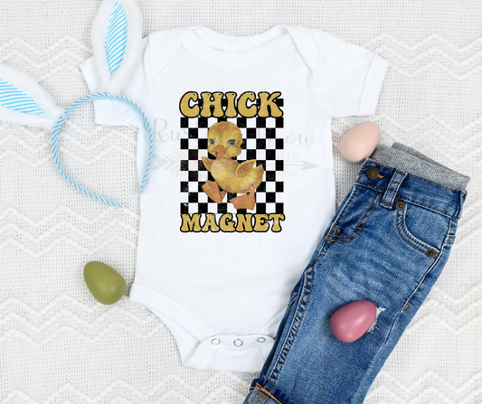 Checkered Chick Magnet