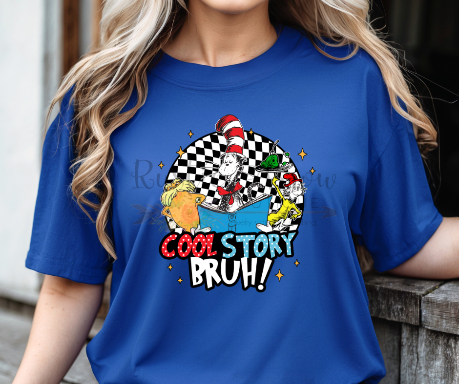 Checkered Circle Cool Story Bruh