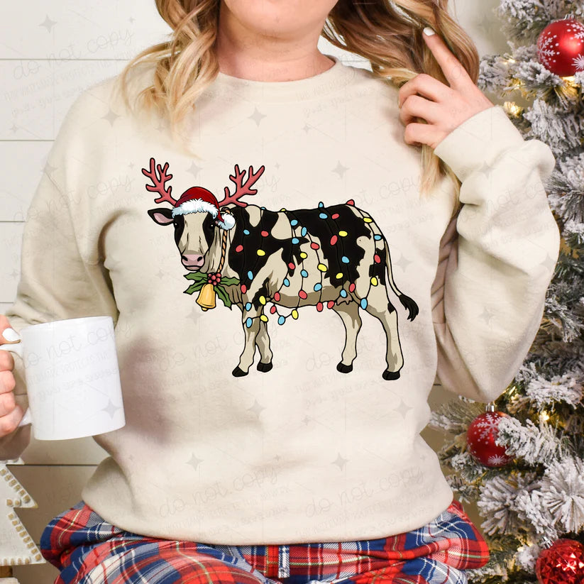 Christmas Cow-short sleeve