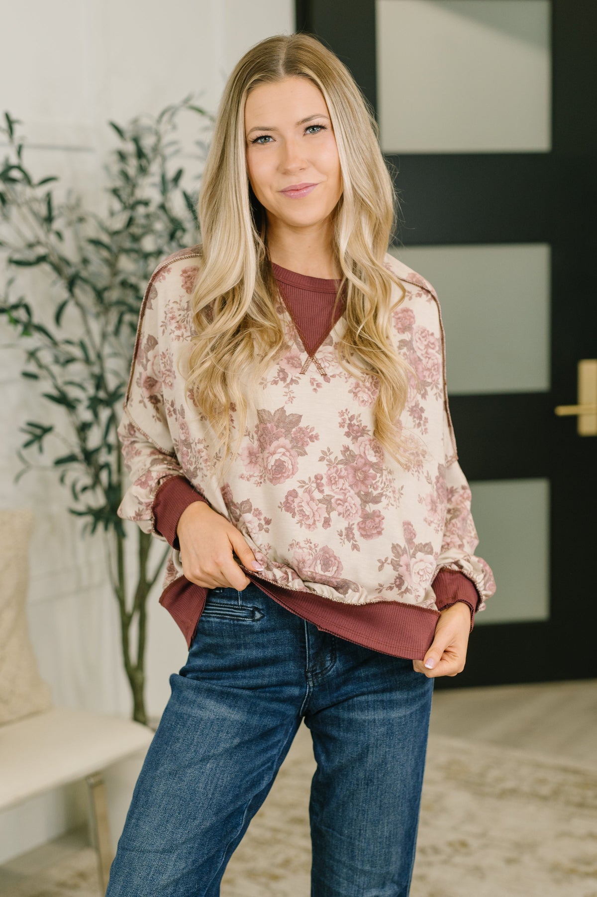 Come Out to Play Contrast Casual Pullover
