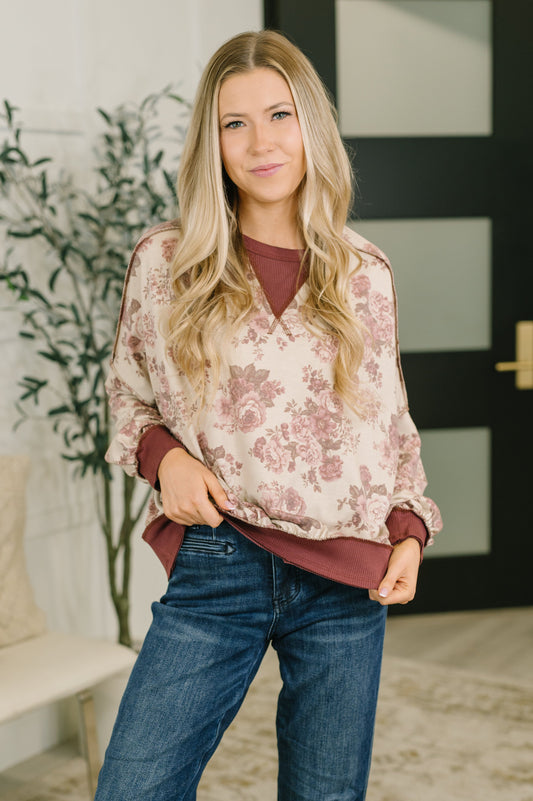Come Out to Play Contrast Casual Pullover