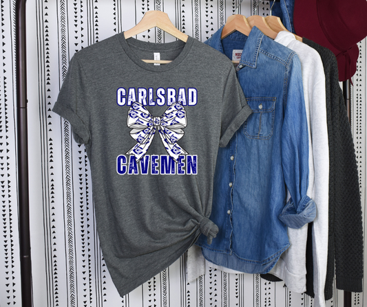 Coquette Carlsbad Cavemen Bow School Spirit