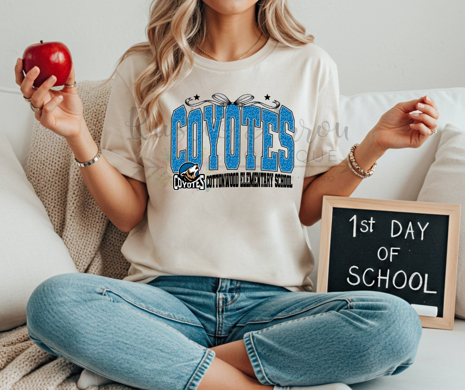 Cottonwood Elementary School Coyotes with Bow