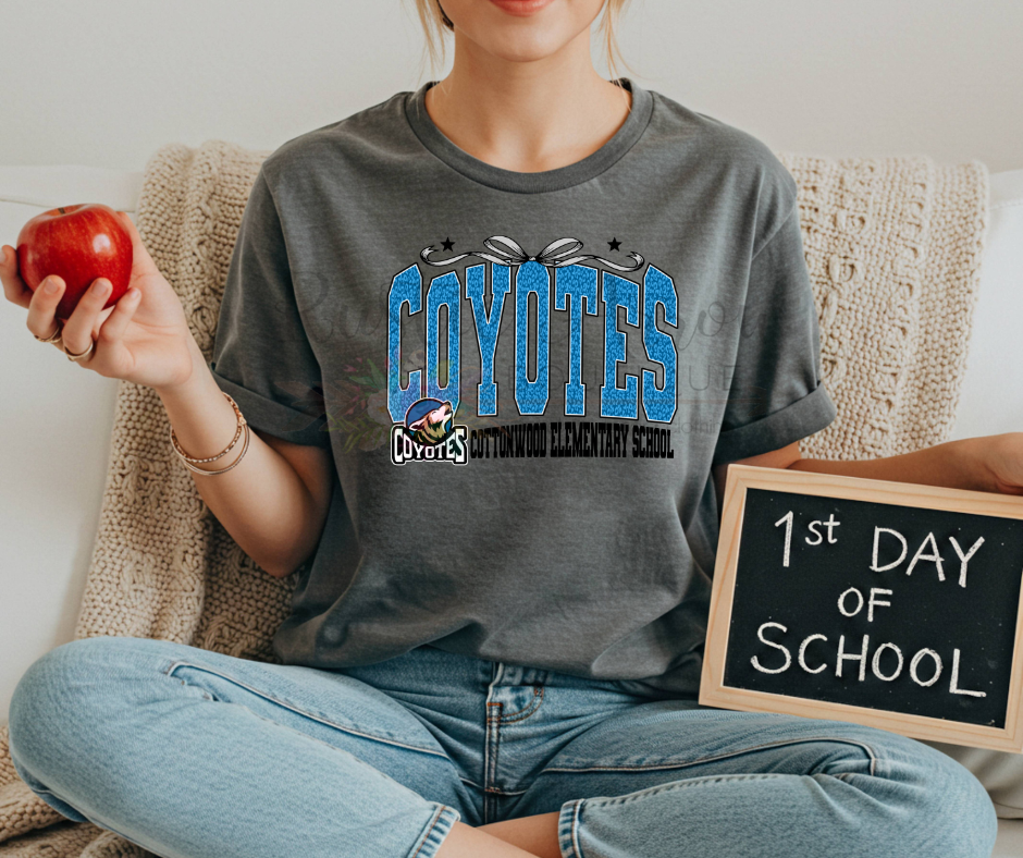 Cottonwood Elementary School Coyotes with Bow