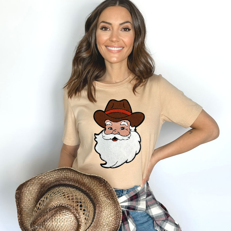 Cowboy Santa FAUX CHENILLE