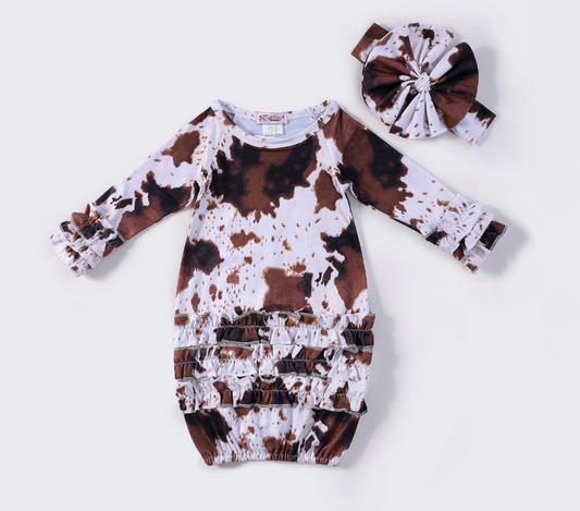 Cowhide Baby Gown