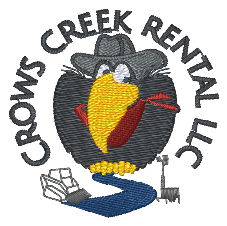 Crows Nest Rental, LLC embroidered up to 8,000 stitches