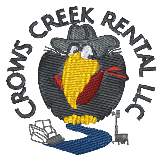 Crows Nest Rental, LLC embroidered up to 8,000 stitches