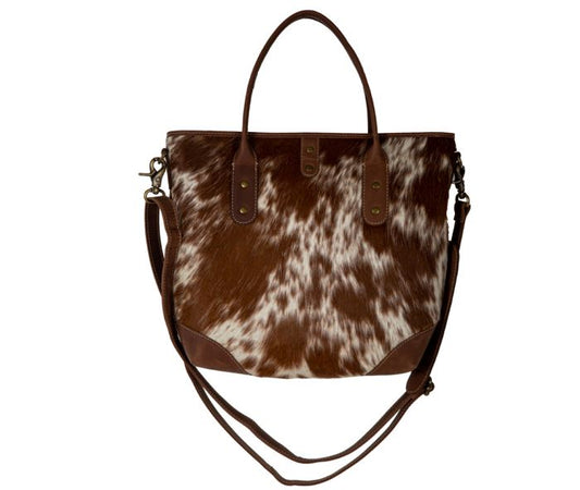 Cullom Trail Hair-on Hide Leather Hairon Bag in Fawn
