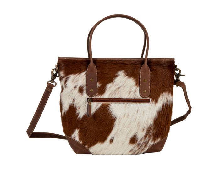 Cullom Trail Hair-on Hide Leather Hairon Bag in Fawn