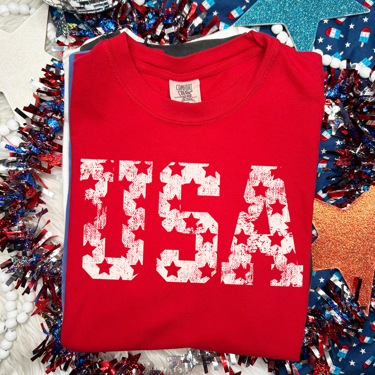 Distressed USA Stars