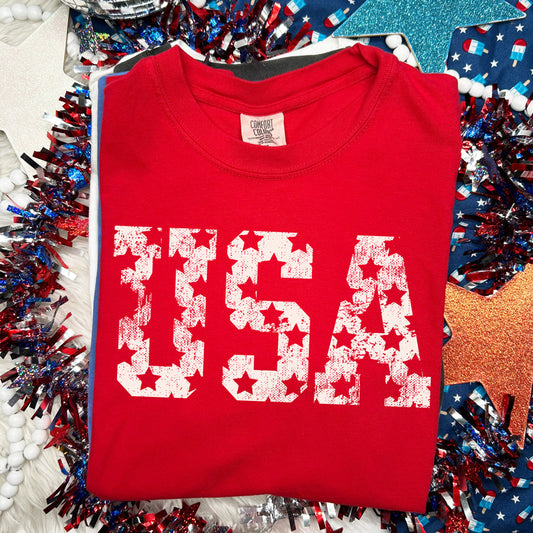 Distressed USA Stars