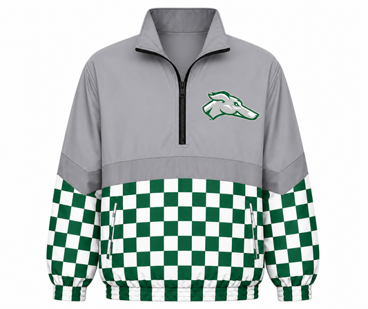 Pre-Order-ENMU Grey top checkered