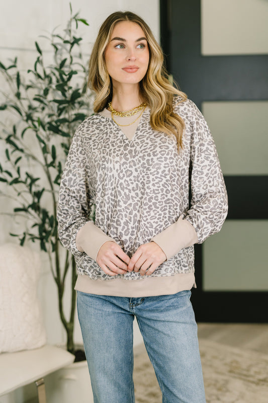 Everything You Need Patchwork Crew Neck Pullover