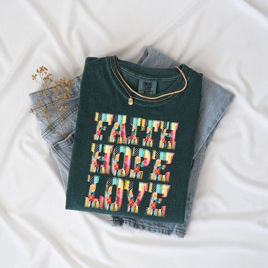 Faith Hope Love Patchwork