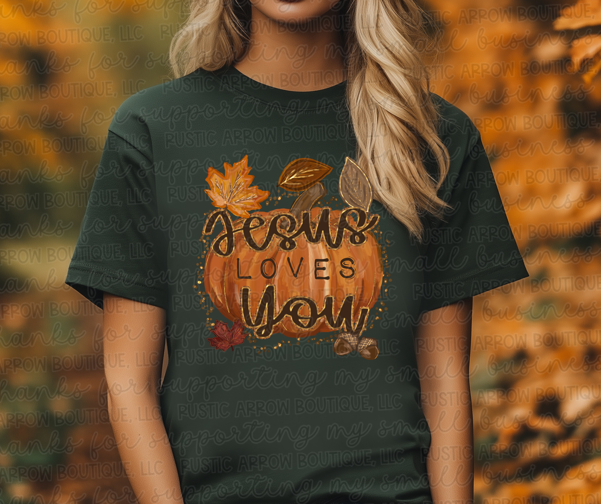 Fall Pumpkin Jesus Loves You