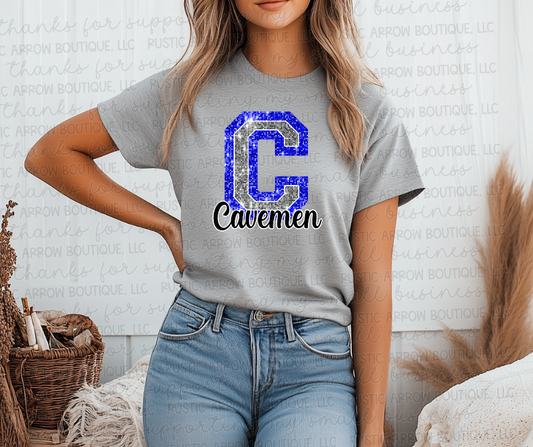 Faux Sequin Cavemen C