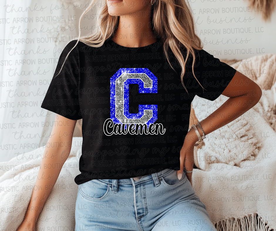 Faux Sequin Cavemen C