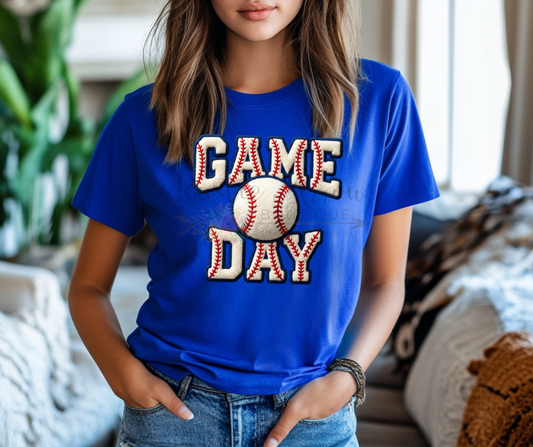 Faux Yarn Baseball Game Day
