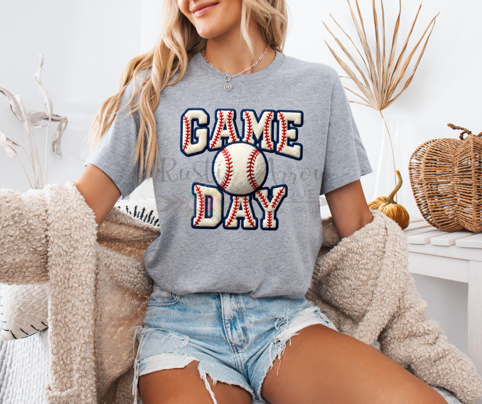 Faux Yarn Baseball Game Day