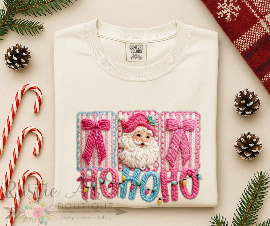 HO HO HO Pink and Blue