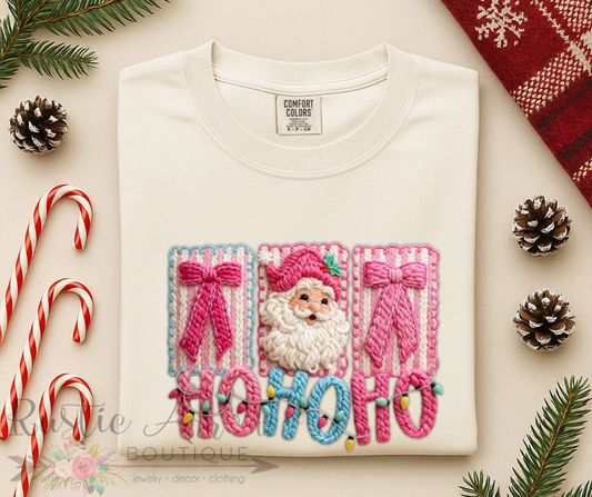 HO HO HO Pink and Blue