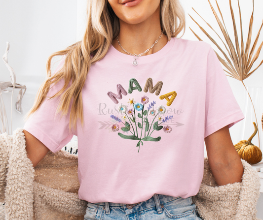 Faux Yarn Mama Flowers