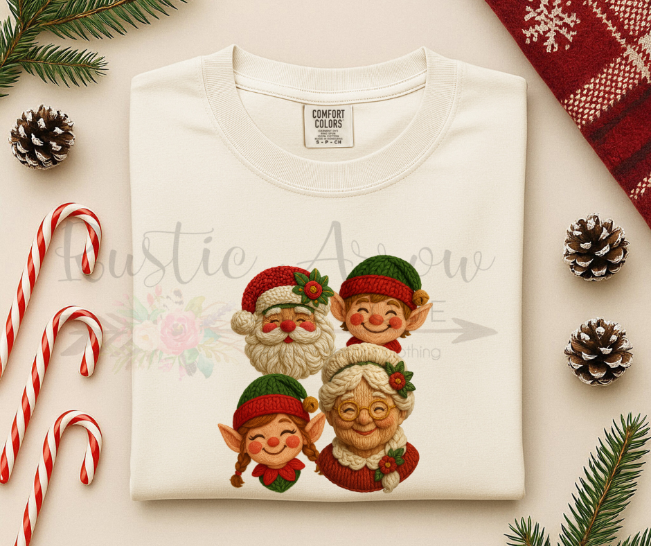 Faux Yarn Santa and Elves