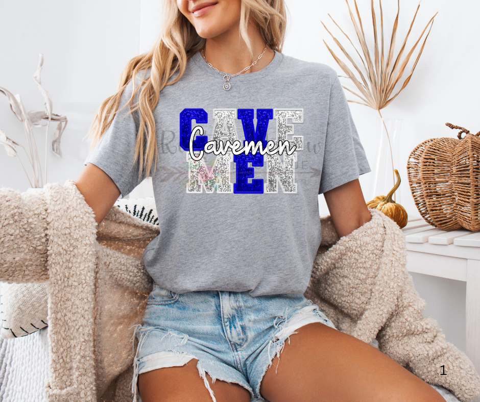 Faux Glitter Cavemen