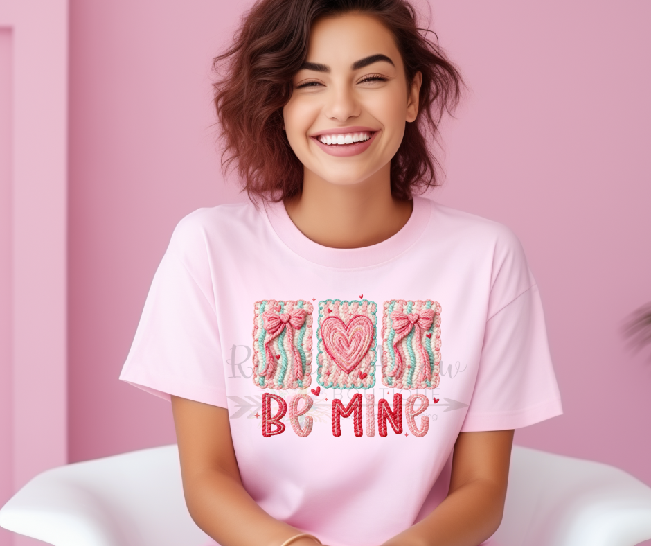 Faux Crochet Be Mine