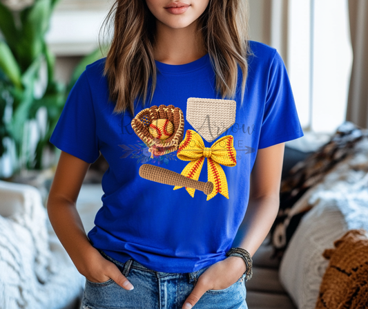 Faux Crochet Softball