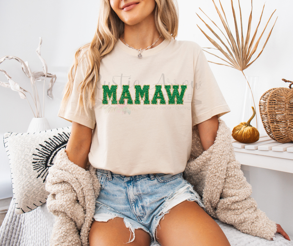 Faux Glitter St. Patrick's Day Mamaw