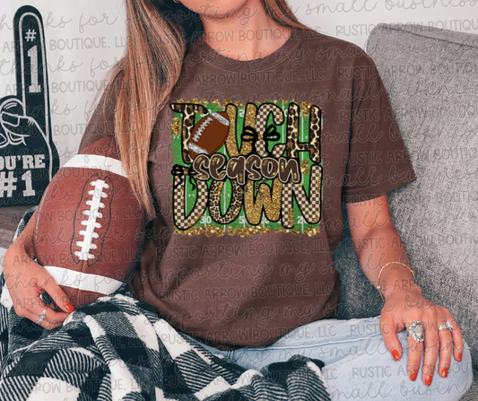 Faux Glitter Touchdown Season