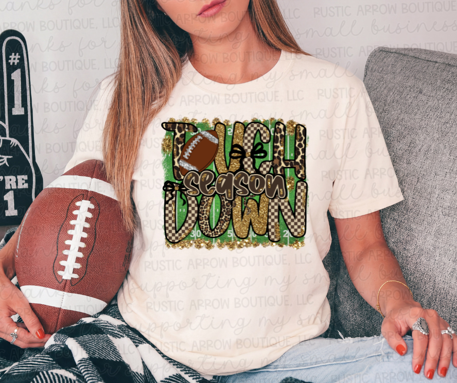 Faux Glitter Touchdown Season