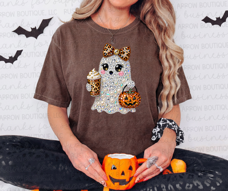 Faux Rhinestone Ghost