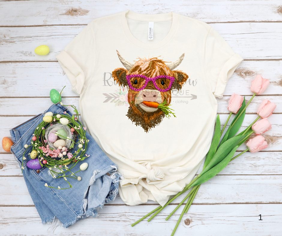 Faux Stitch Cow